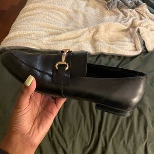Black leather loafers, Steve Madden size 8
